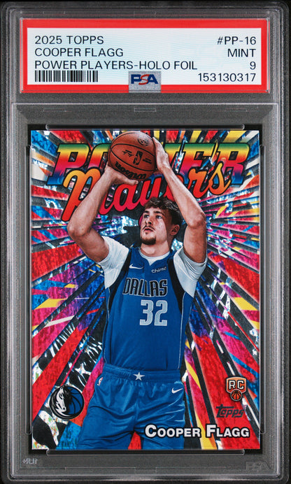 2025 Topps Power Players #PP-16 Cooper Flagg Power Players-Holo Foil PSA 9