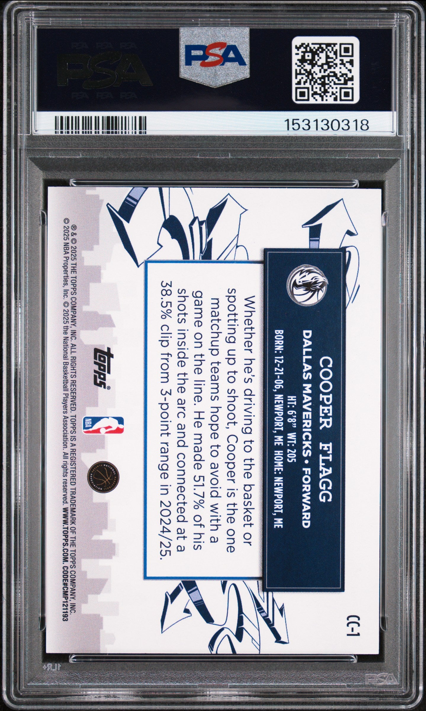 Cooper Flagg Clutch City Pros-Holo Foil PSA 10