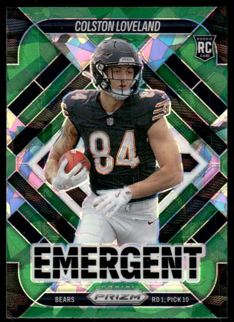 2025 Panini Prizm #20 Colston Loveland Emergent Green Ice