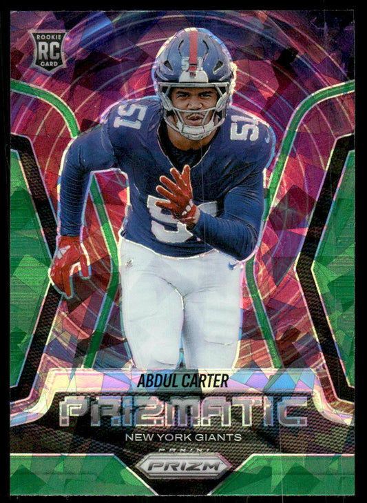 2025 Panini Prizm #10 Abdul Carter Prizmatic Green Ice