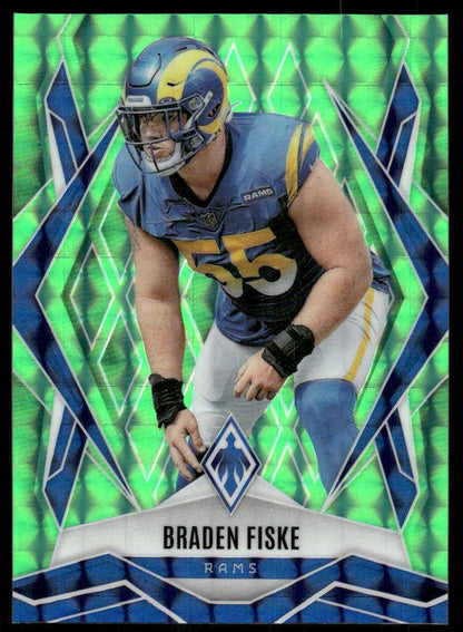 2025 Panini Phoenix #82 Braden Fiske Lime Green Pyramids Prizm #/285