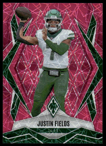 2025 Panini Phoenix #107 Justin Fields Pink Lazer Prizm #/149