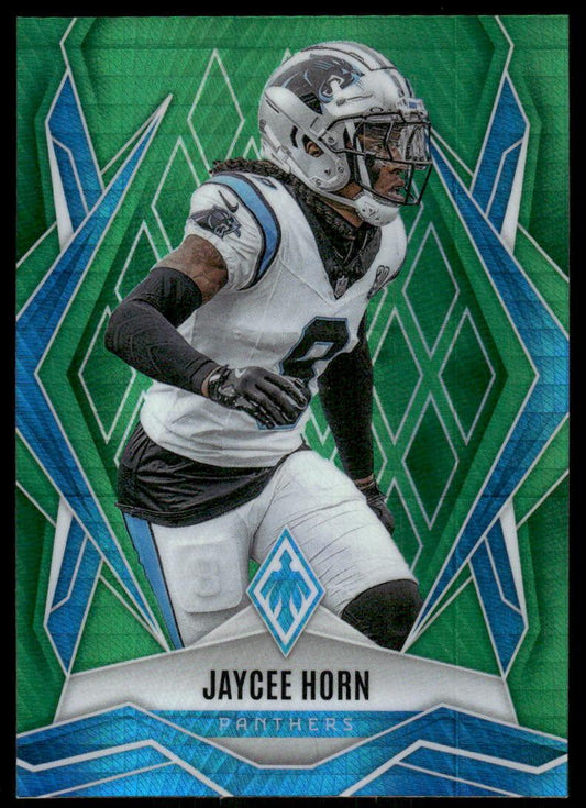 2025 Panini Phoenix #106 Jaycee Horn Green Hyper Prizm #/149