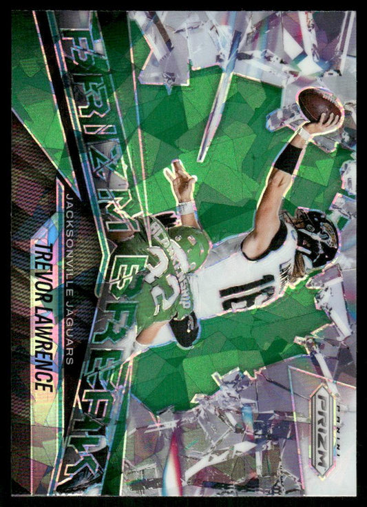 2025 Panini Prizm #1 Trevor Lawrence Prizm Break Green Ice