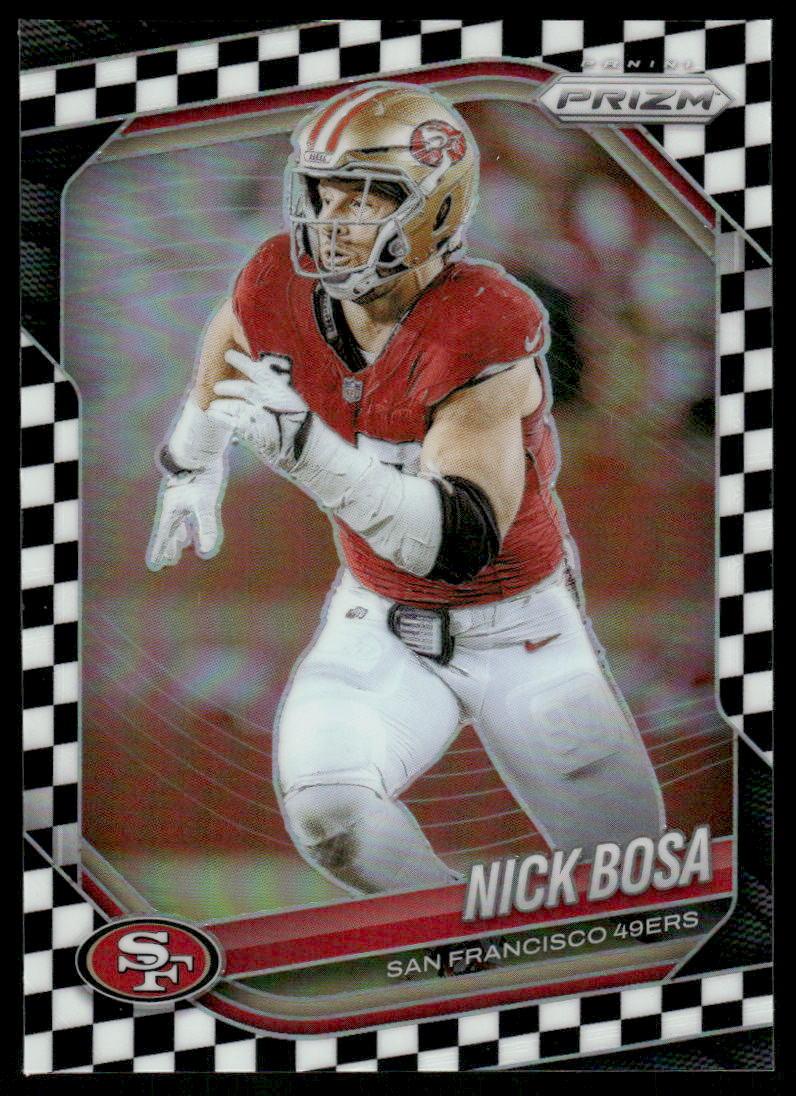 2025 Panini Prizm #219 Nick Bosa Black and White Checker