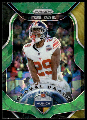 2025 Panini Prizm #10 Tyrone Tracy Jr. Global Reach Green Ice