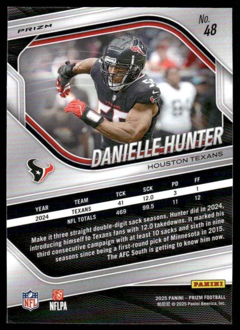 2025 Panini Prizm #48 Danielle Hunter Black and White Checker