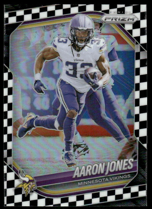 2025 Panini Prizm #7 Aaron Jones Black and White Checker