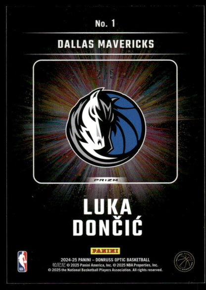 2024-25 Donruss Optic #1 Luka Doncic Lights Out Green #/5