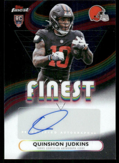 2025 Finest #RFA-QJ Quinshon Judkins Rookie Finest Autographs