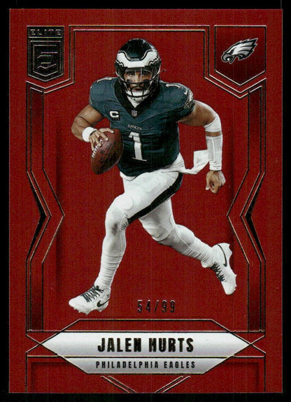 2025 Donruss Elite #22 Jalen Hurts Status Metallic RED #/99