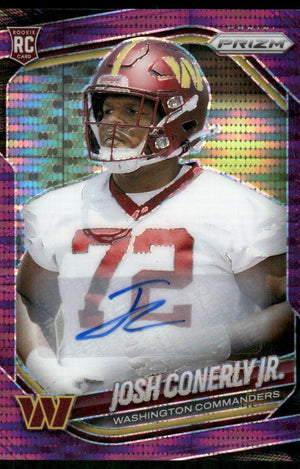 2025 Panini Prizm #382 Josh Conerly Jr. PURPLE PULSE AUTO