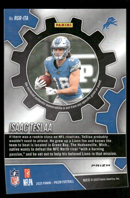 2025 Panini Prizm #RGR-ITA Isaac TeSlaa Rookie Gear GREEN