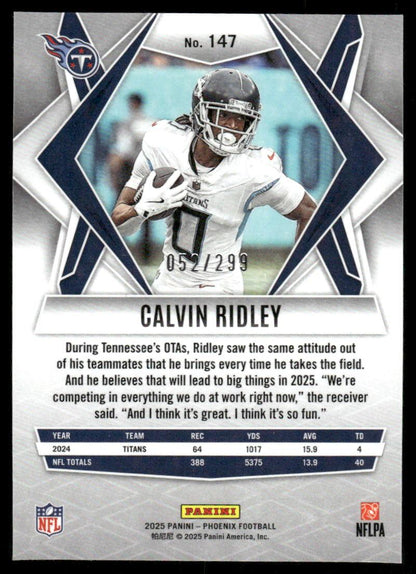 2025 Panini Phoenix #147 Calvin Ridley Pink Hyper Prizm #/299