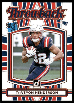 2025 Donruss #19 TreVeyon Henderson Rated Rookies Throwback