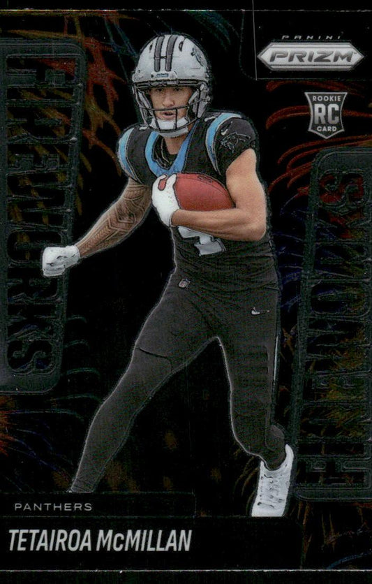 2025 Panini Prizm #21 Tetairoa McMillan Fireworks