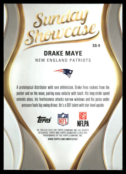 2025 Topps Signature Class #SS-9 Drake Maye Sunday Showcase