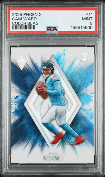 Cam Ward PSA 9 2025 Panini Phoenix Color Blast #11