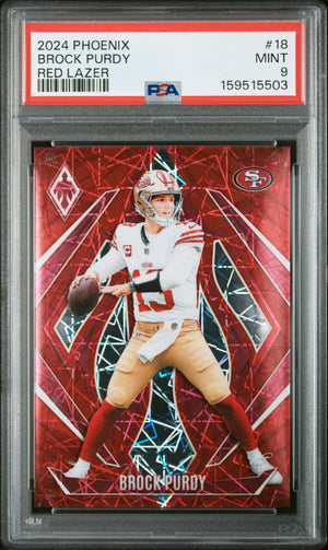 Brock Purdy Red Lazer PSA 9 2024 Panini Phoenix #18