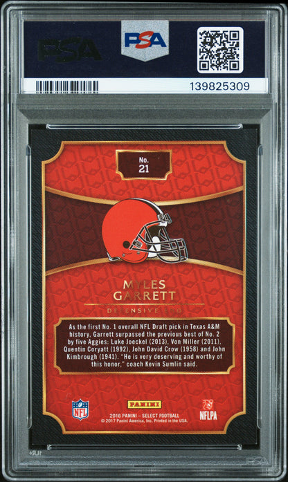 Myles Garrett '17 Nfl Drft.Xrc Pzm.Rdm. PSA 9 2016 Panini Select