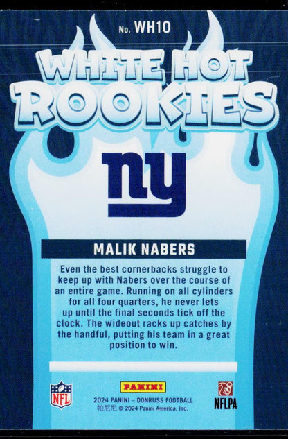 2024 Donruss #WH10 Malik Nabers White Hot Rookies