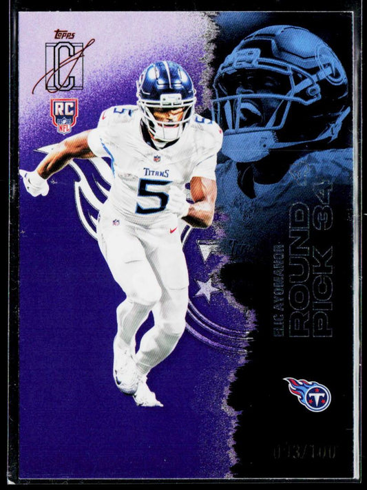 Elic Ayomanor Chrome Purple Refractor #/100 2025 Topps Signature Class
