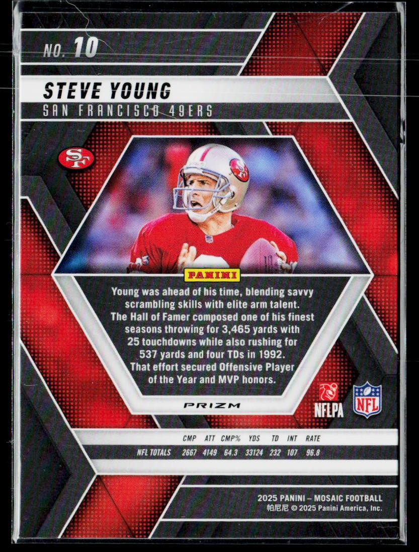 2025 Panini Mosaic #10 Steve Young Purple Scope