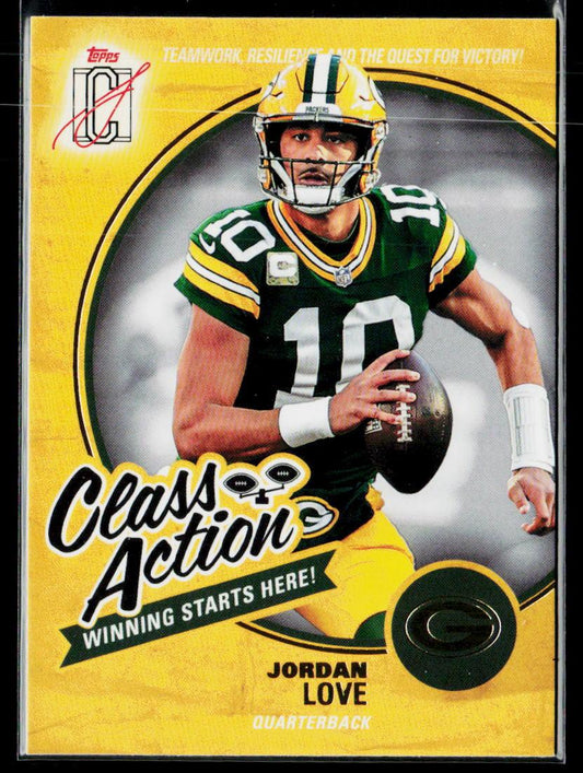 2025 Topps Signature Class #CA-12 Jordan Love Class Action