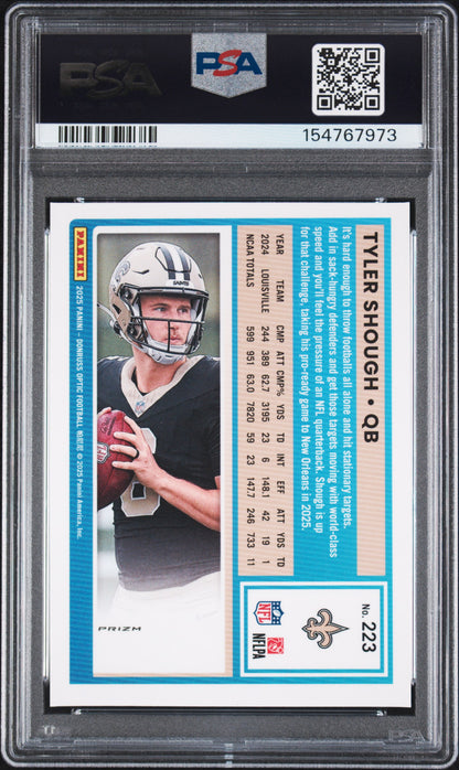 Tyler Shough Holo PSA 9 2025 Panini Donruss Optic #223