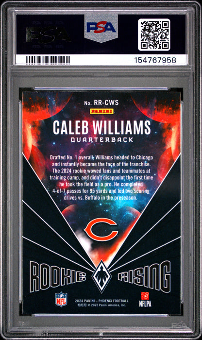 Caleb Williams Rookie Rising-Lazer PSA 9 Rare Card