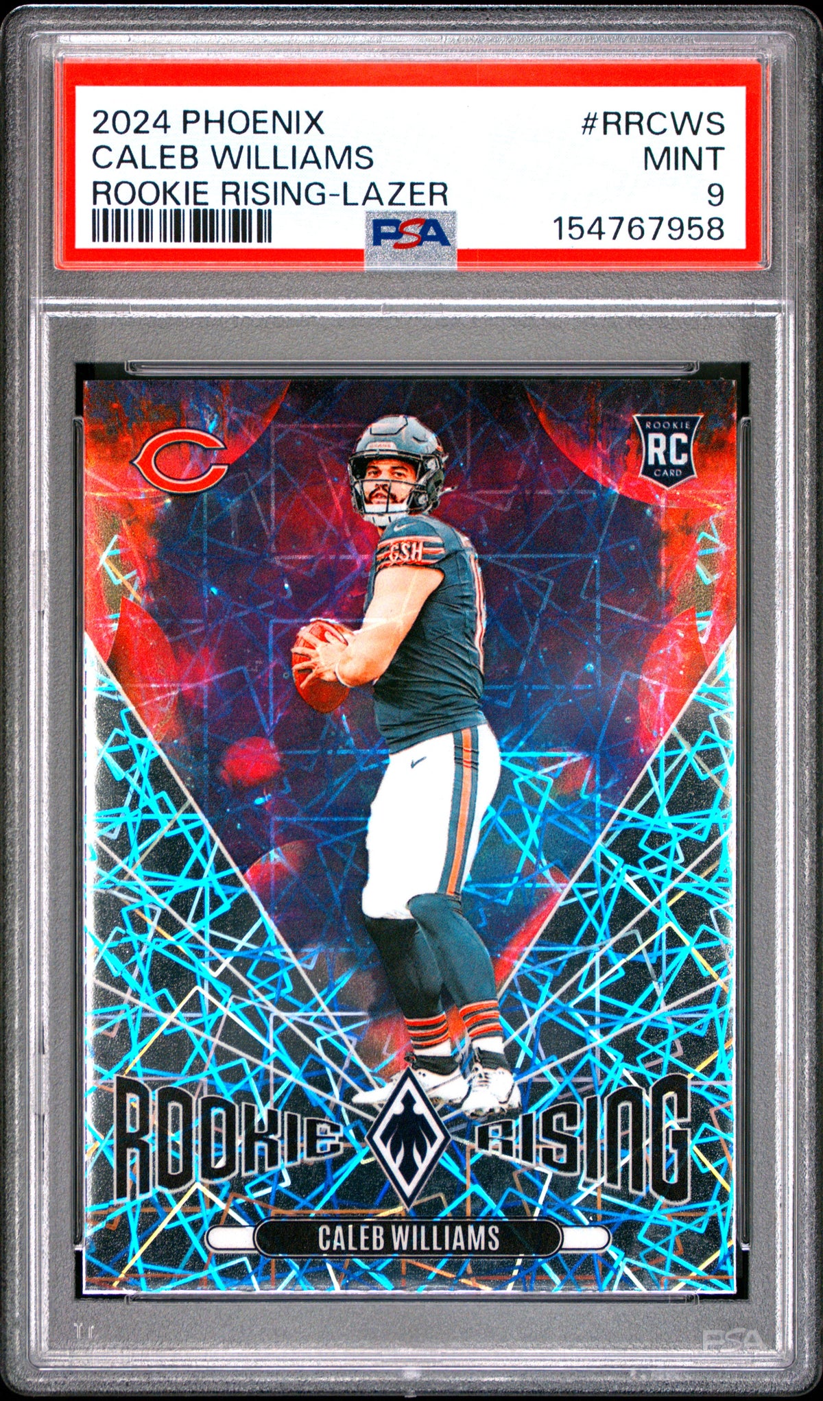 Caleb Williams Rookie Rising-Lazer PSA 9 Rare Card