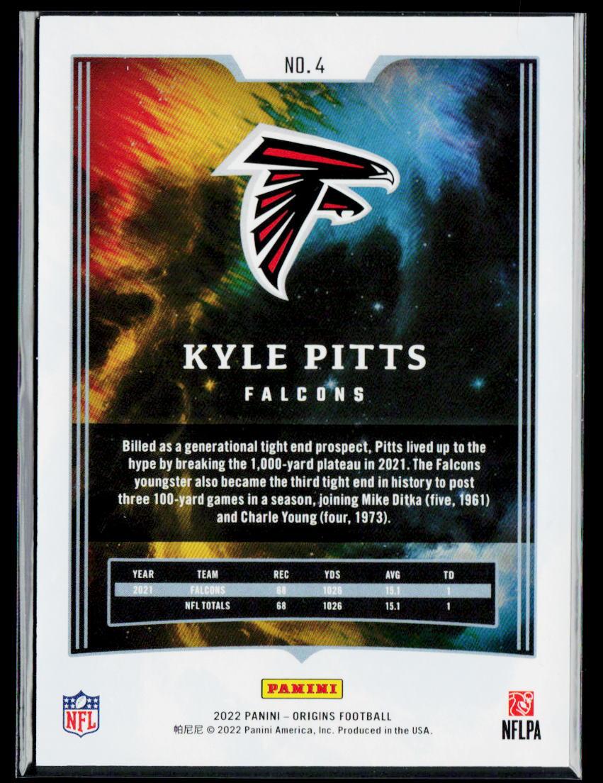 Kyle Pitts 2022 Panini Origins #4 8/10 Jersey Match