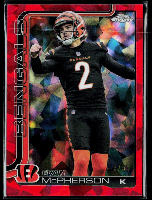 Evan McPherson Red Geometric Refractor #/5 2025 Topps Chrome #64