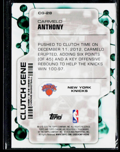 2025-26 Topps Chrome Update #CG-8 Kawhi Leonard Clutch Gene