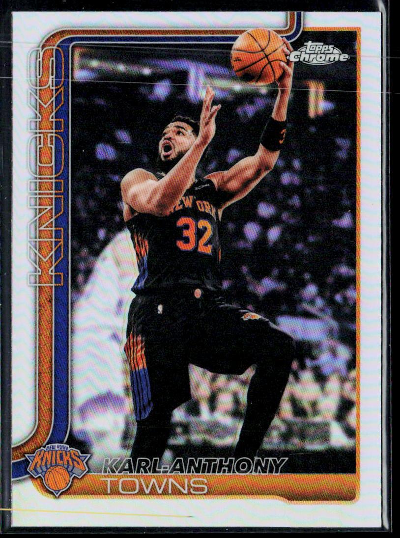 2025-26 Topps Chrome Update #21 Karl-Anthony Towns Refractor