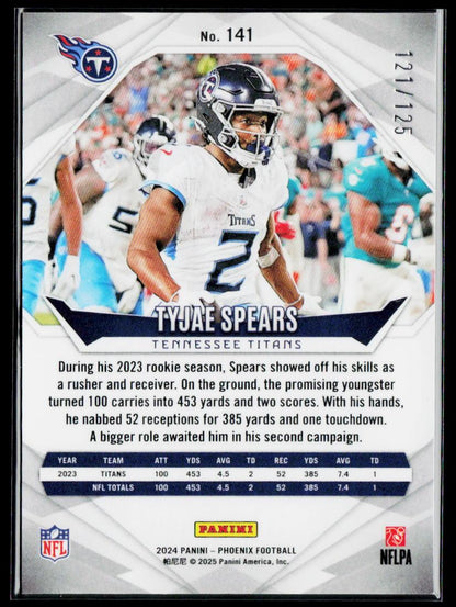 2024 Panini Phoenix #141 Tyjae Spears Bronze Fade #/125