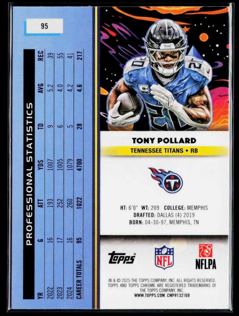 2025 Topps Chrome Cosmic #95 Tony Pollard