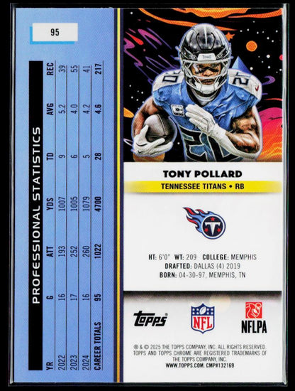 2025 Topps Chrome Cosmic #95 Tony Pollard