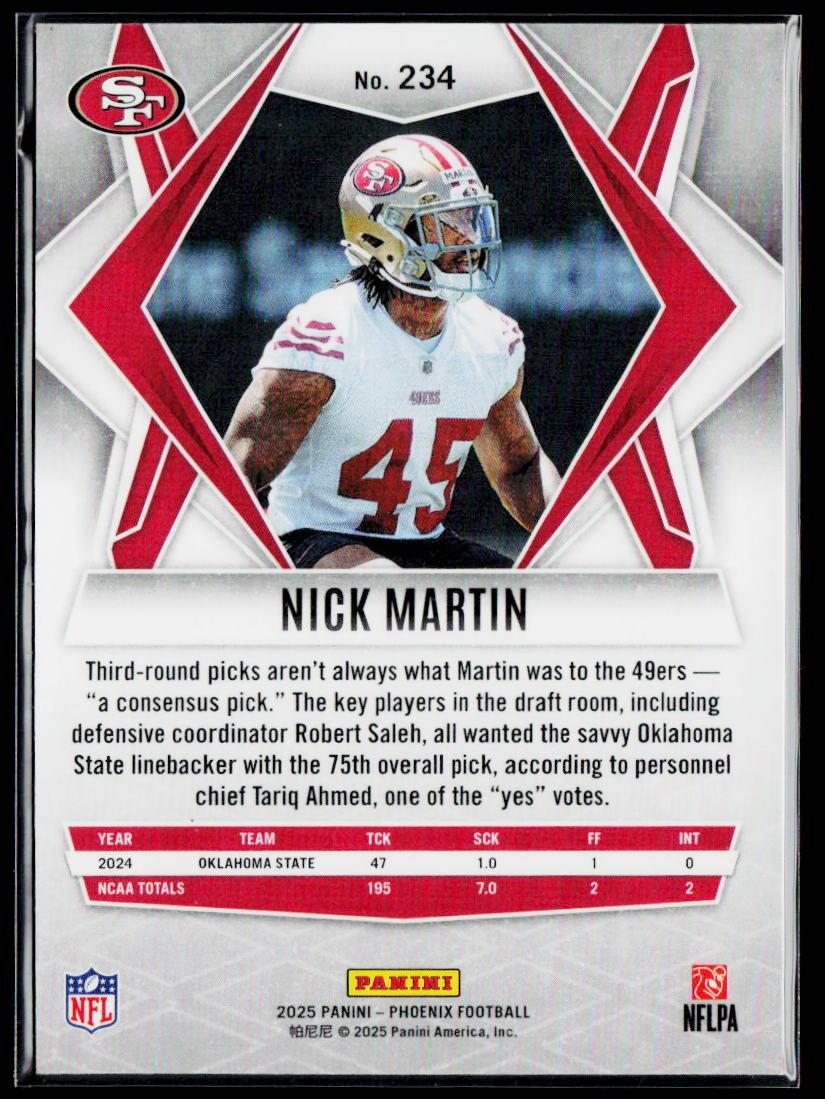 2025 Panini Phoenix #234 Nick Martin Silver Hyper Prizm