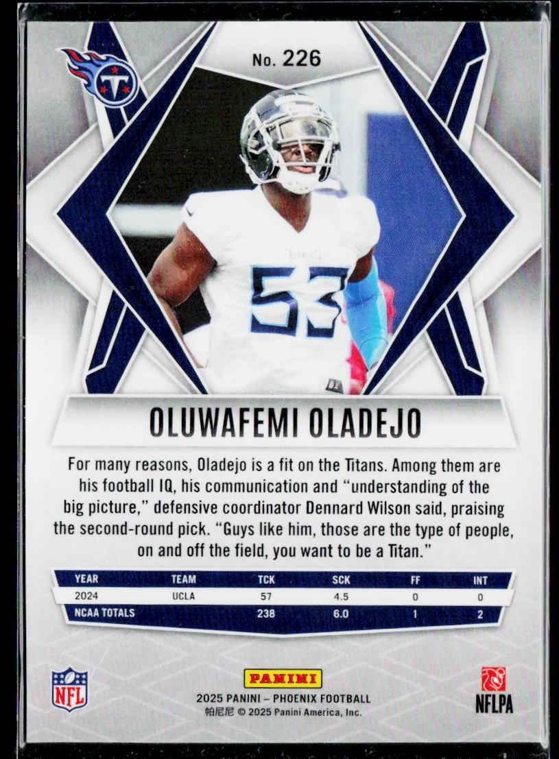 2025 Panini Phoenix #226 Oluwafemi Oladejo Silver Hyper Prizm