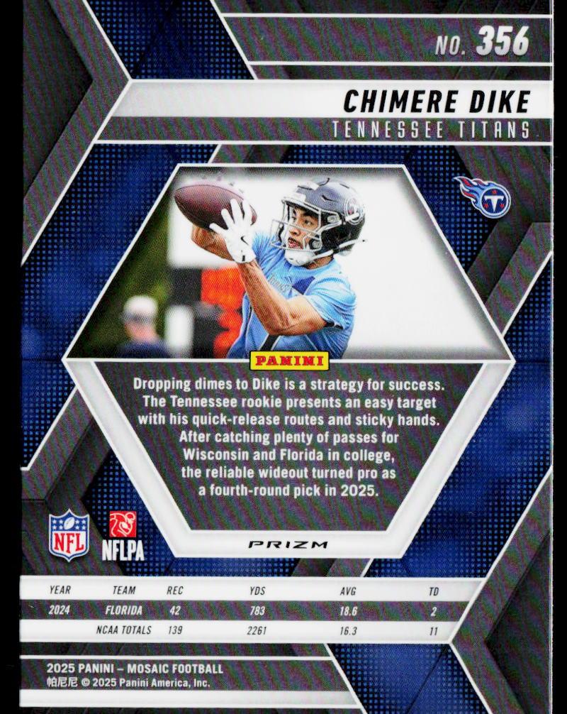2025 Panini Mosaic #356 Chimere Dike Mosaic Camo Pink