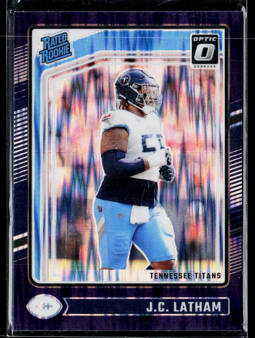 2024 Donruss Optic #234 J.C. Latham Purple Shock