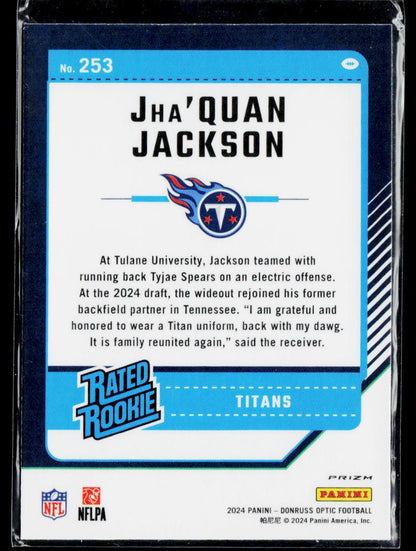 2024 Donruss Optic #244 Ja'Tavion Sanders Purple Shock