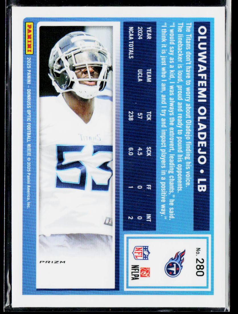 2025 Donruss Optic #280 Oluwafemi Oladejo Green Hyper