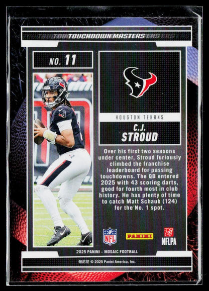 2025 Panini Mosaic #11 C.J. Stroud Touchdown Masters Mosaic