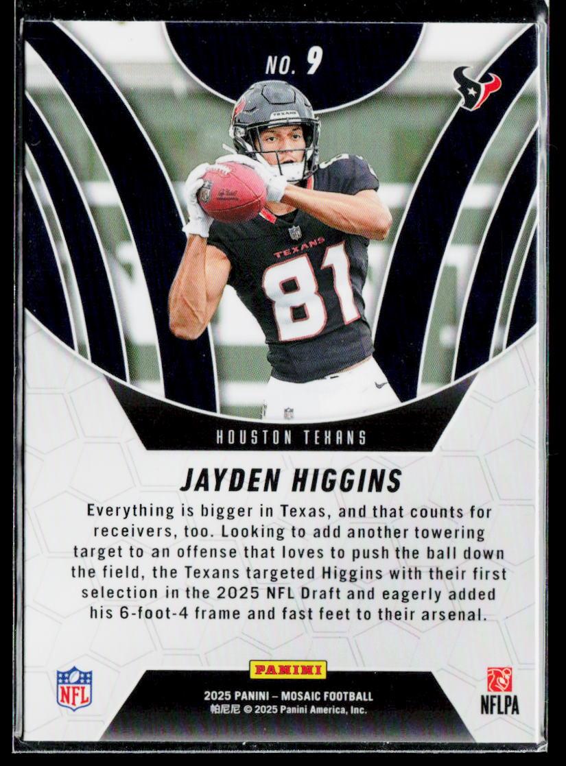 2025 Panini Mosaic #9 Jayden Higgins Elevate