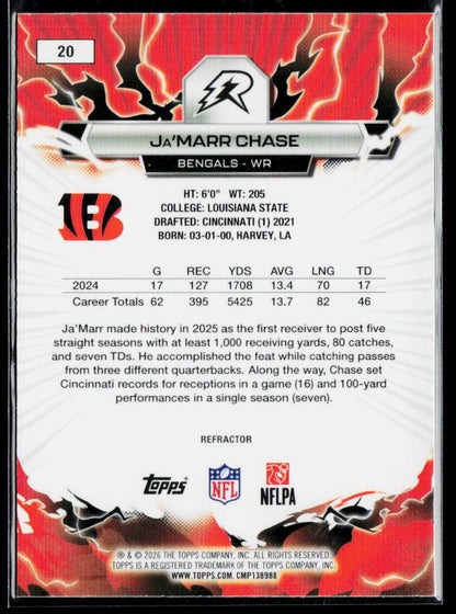 2025 Topps Resurgence #20 Ja’Marr Chase Refractor