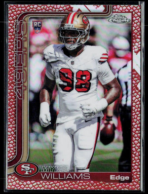 2025 Topps Chrome #352 Mykel Williams Football Leather Refractor