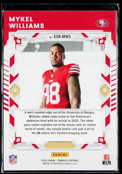 2025 Donruss #ESR-MWS Mykel Williams Elite Series Rookies