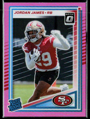 2025 Donruss #374 Jordan James Optic Rated Rookies Preview Pink